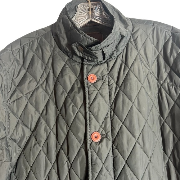 TASSO ELBA Quilted Lightweight Button Down Jacket in Olive Green Size Medium - Picture 3 of 8